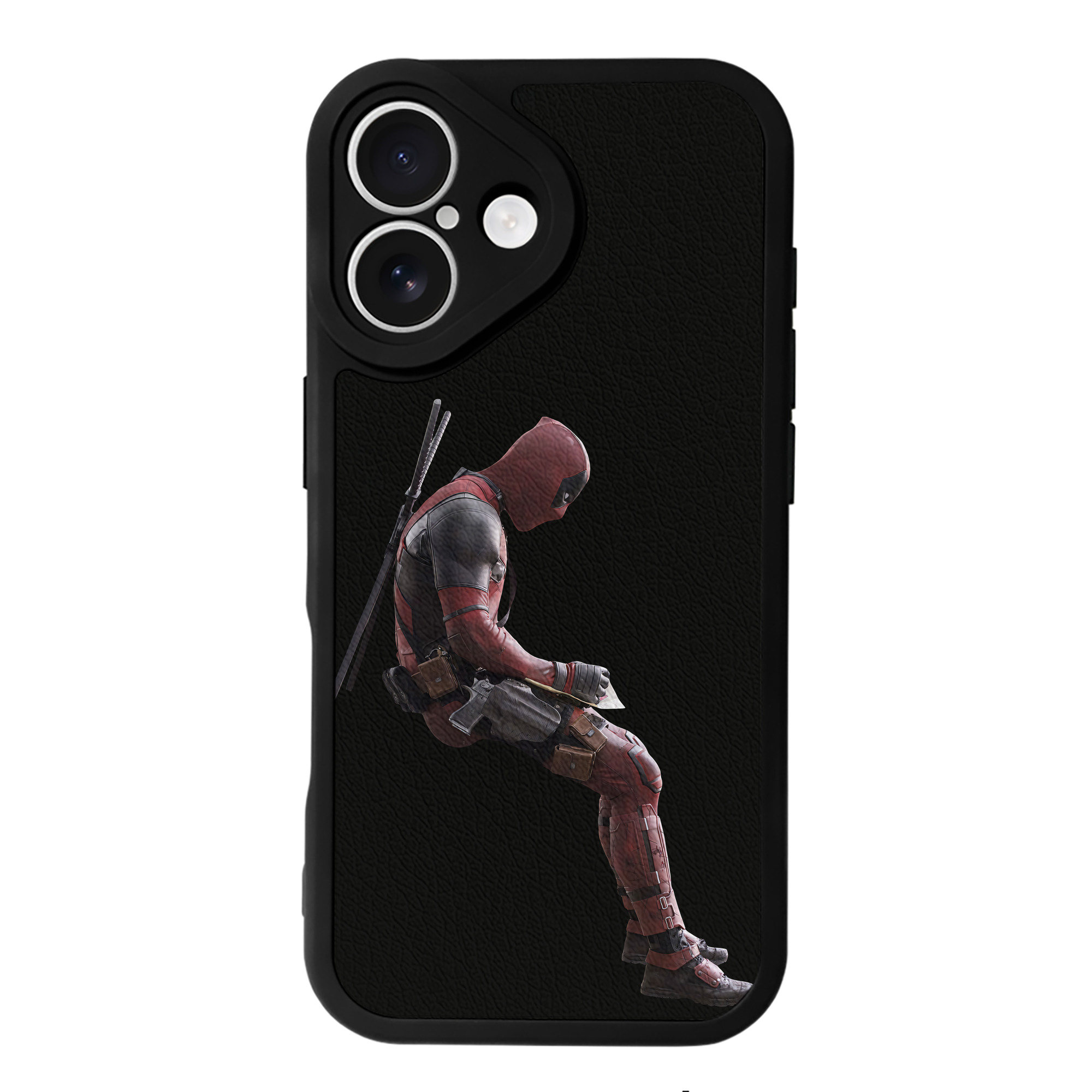 （画像用） Deadpool デッドプール 【iPhone 16シリーズ対応】シリコンスマホケース（レザー調） 材質：シリコン